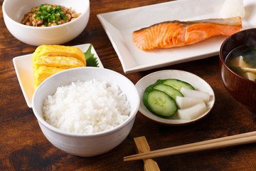 朝食イメージ、テーブル