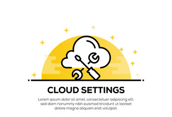 CLOUD SETTINGS ICON CONCEPT