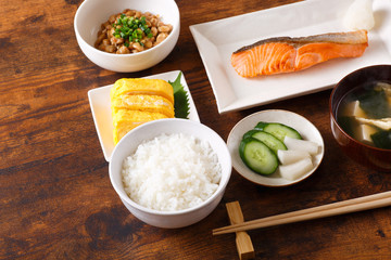 朝食イメージ、テーブル