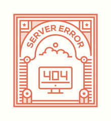 SERVER ERROR ICON CONCEPT