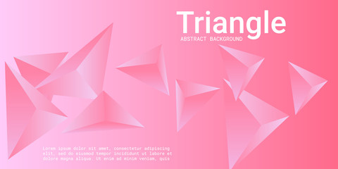 Triangle background. Abstract composition of triangular crystals.