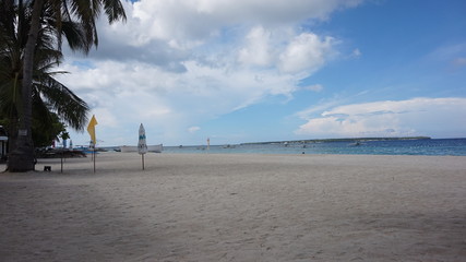 Sunny beach day on an island