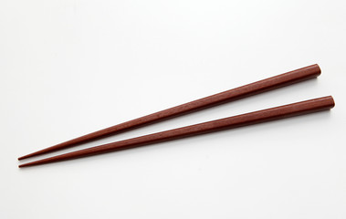chopsticks isolated on white background