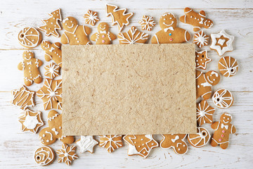 Various Christmas ginger cookies