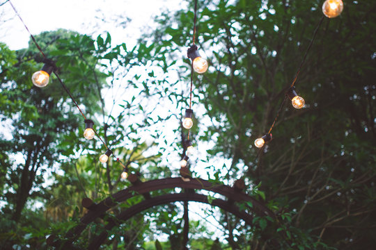 Decoration green anture wedding details