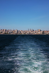 Fototapeta na wymiar city view Istanbul from boat
