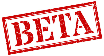 beta stamp. beta square grunge sign. beta - obrazy, fototapety, plakaty