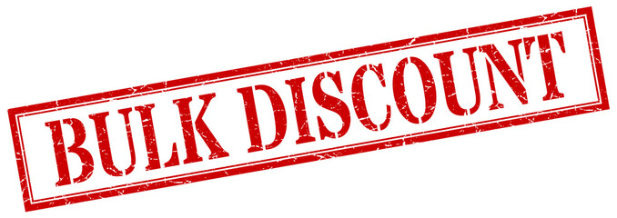 bulk discount stamp. bulk discount square grunge sign. bulk discount