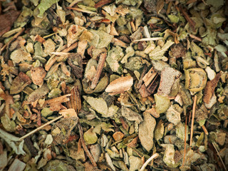 Marjoram macro overhead view for texture or background
