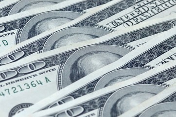 Many hundred dollar bills