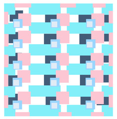 Abstract pattern of colored squares and rectangles