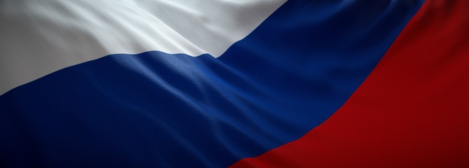 Official flag of Russia. Russian web banner.