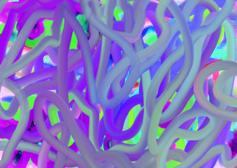 Fototapeta premium Abstract background with scribble. Blue, purple, mint color