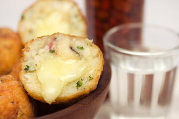Exotic recipe made of rice, cowpea and stuffed with chese