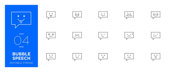 Obraz premium Set of Speech bubble line icons - Modern icons