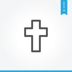 Cross vector icon, simple sign for web site and mobile app.