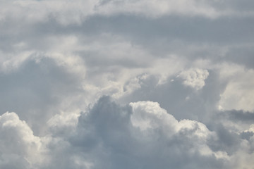 Beautiful cumulus clouds a summer day