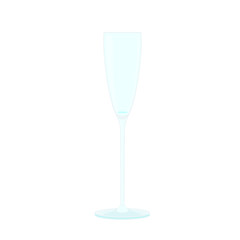 champagne glass and wine glass isolated on white background illustration vector