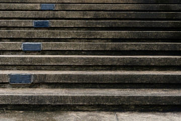 Cement stairs with lemongrass, dirty stairs