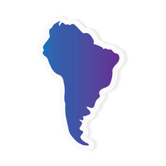 gradient South America map- vector illustration