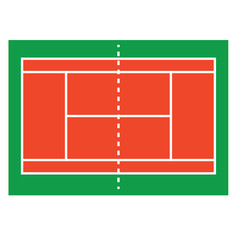 tennis court icon- vector illustration