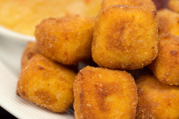 Milanese curd cheese close