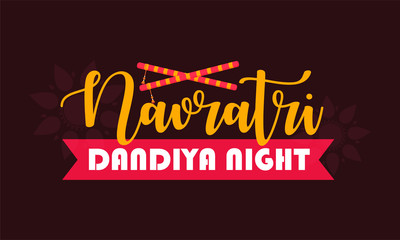  Happy Navratri. Indian festival celebration Vector typography set for banner, logo designetc . 