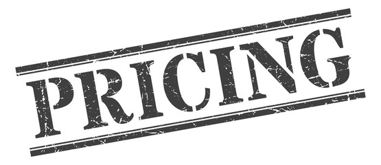 Fototapeta premium pricing stamp. pricing square grunge sign. pricing