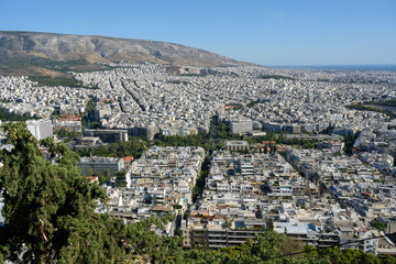 Stadtpanorama von Athen, Griechenland