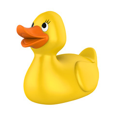 Yellow Rubber Duck Isolated