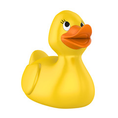 Yellow Rubber Duck Isolated