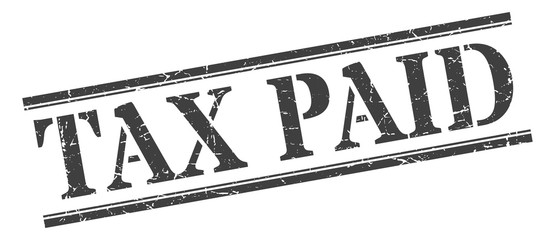 tax paid stamp. tax paid square grunge sign. tax paid