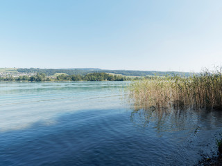Schweizer Seenlandschaft - Rund um den Hallwilersee - Kanton Aargau - Beinwil am see. Seeuferweg und seeblick zwischen Beinwil am see und Mosen
