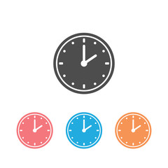 Clock icon set, time icon vector