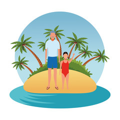Obraz premium summer vacation cartoon