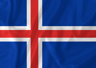 Fototapeta premium Iceland waving flag