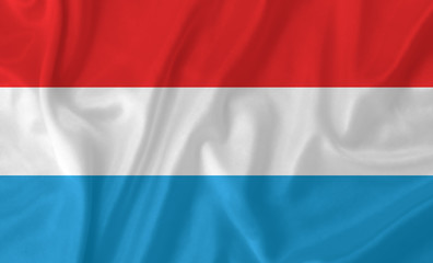 Luxembourg waving flag