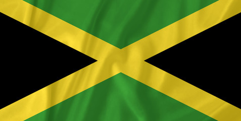 Jamaica waving flag