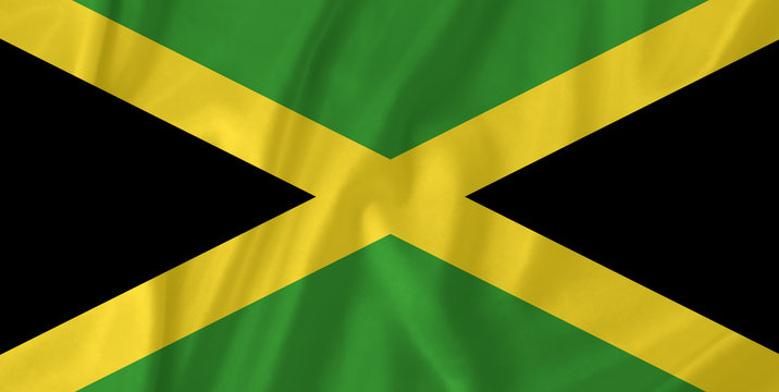 Jamaica waving flag