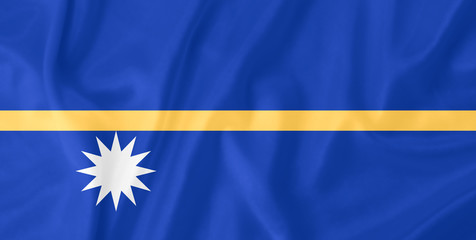 Nauru waving flag