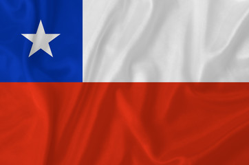 Chile waving flag