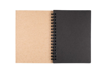 Opened Black Notebook, Recycle Cover