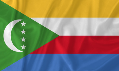 Obraz premium Comoros waving flag