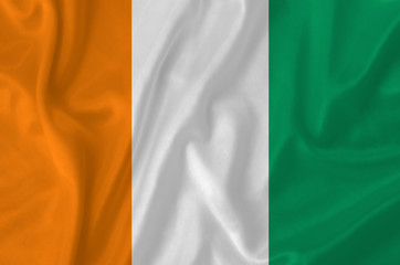 Ivory Coast waving flag