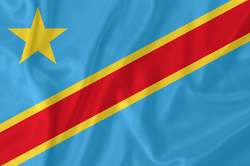 Democratic Republic of Congo waving flag