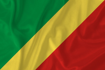 Congo Republic waving flag
