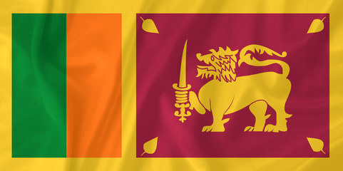 Sri Lanka waving flag