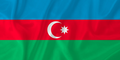 Azerbaijan waving flag