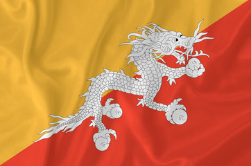 Bhutan waving flag