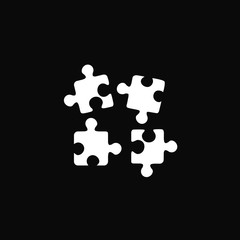 Best puzzle icon on white. Vector illustration